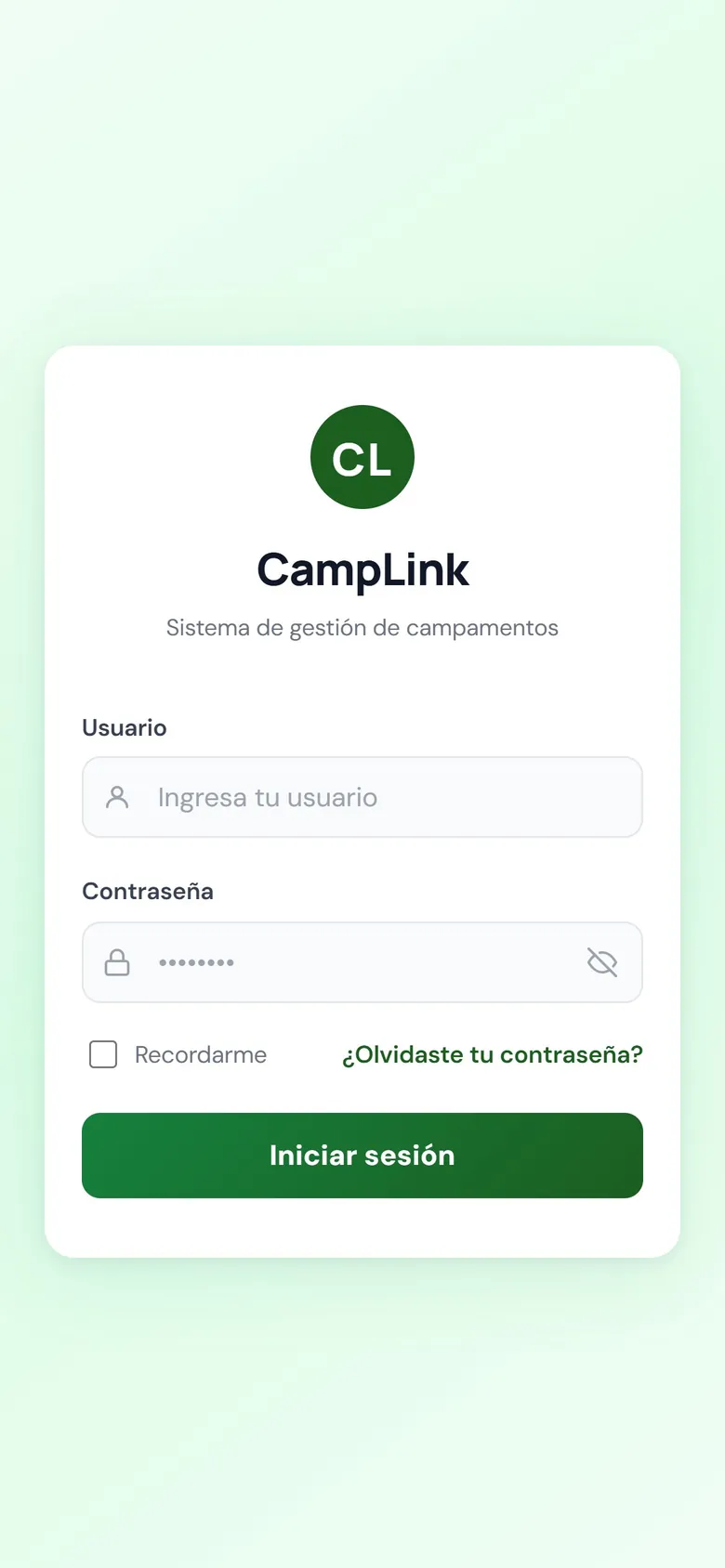 Camplink en móvil