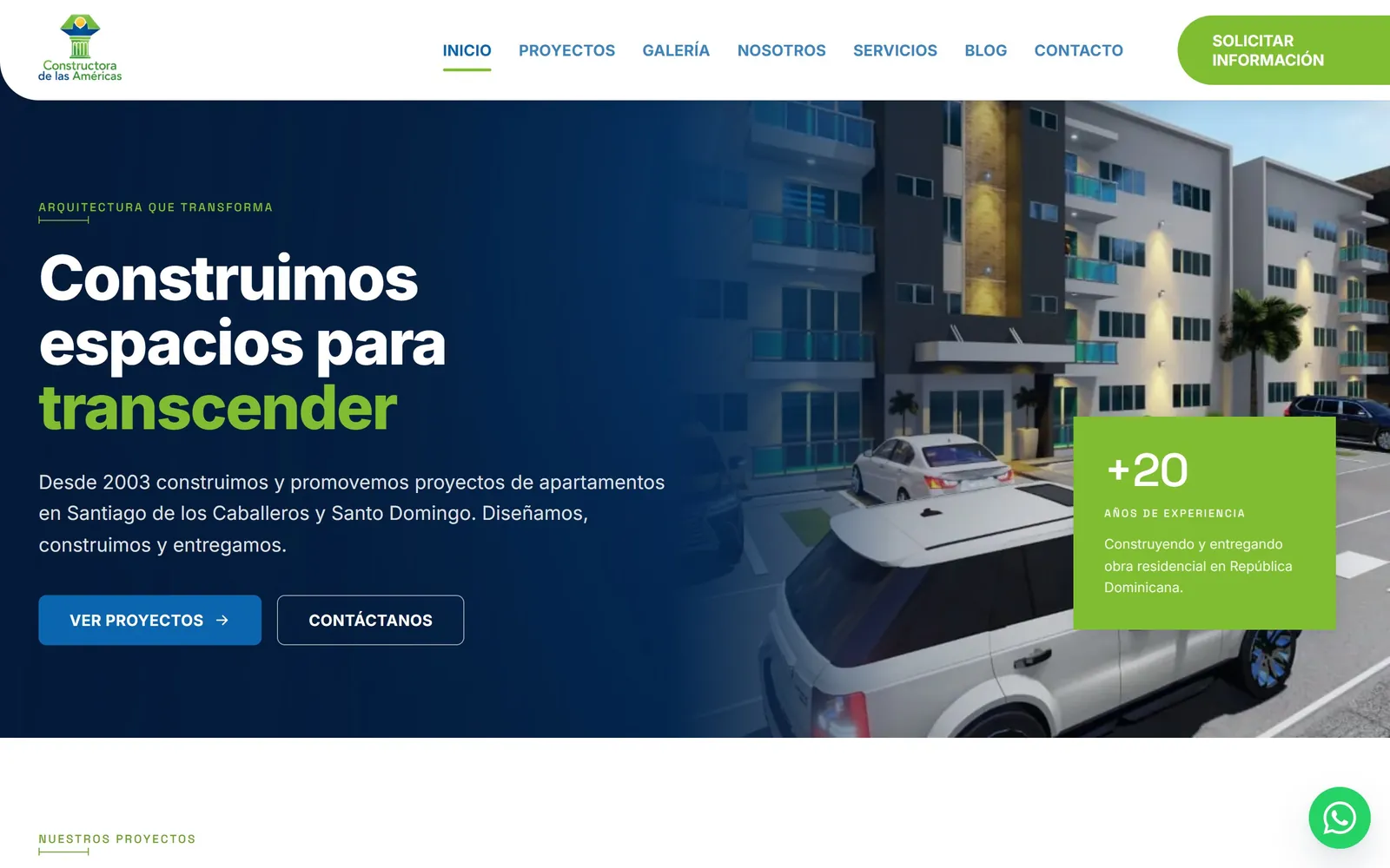 Constructora de las Américas en escritorio