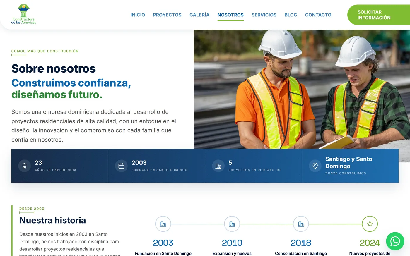 Constructora de las Américas — Nosotros
