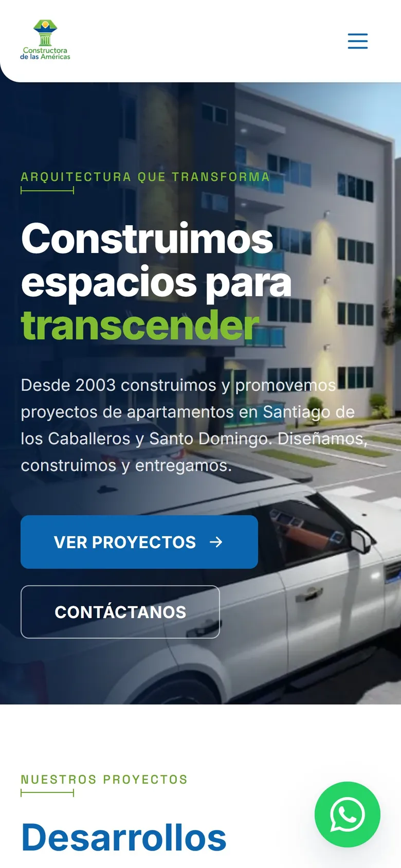 Constructora de las Américas en móvil