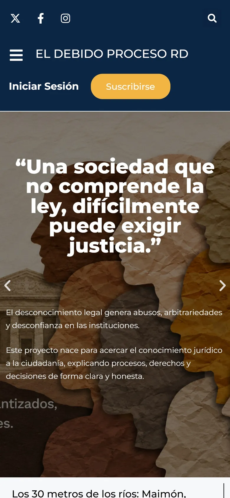 El Debido Proceso RD en móvil
