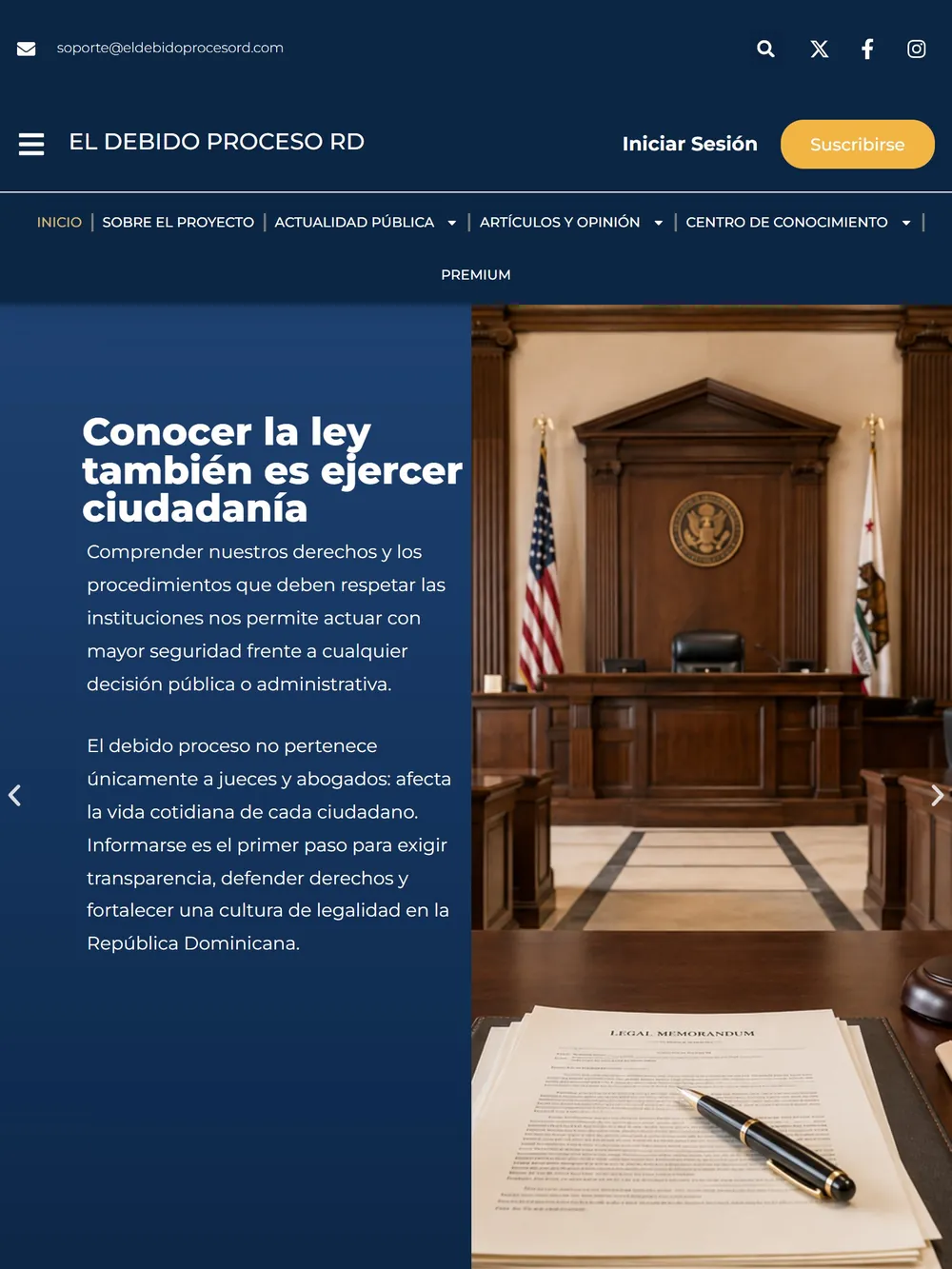 El Debido Proceso RD en tablet