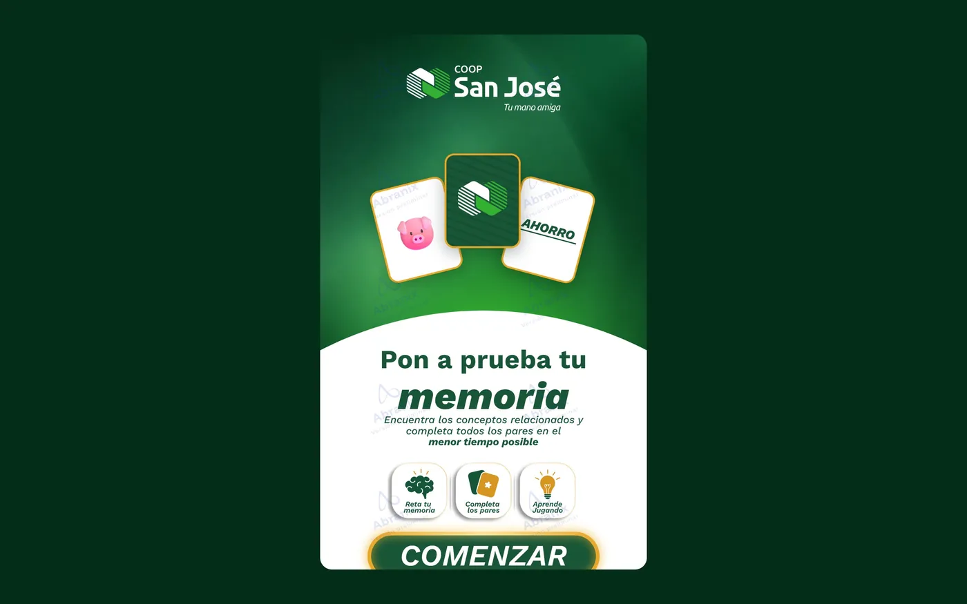 Memorama Expo Cibao — Pantalla de inicio