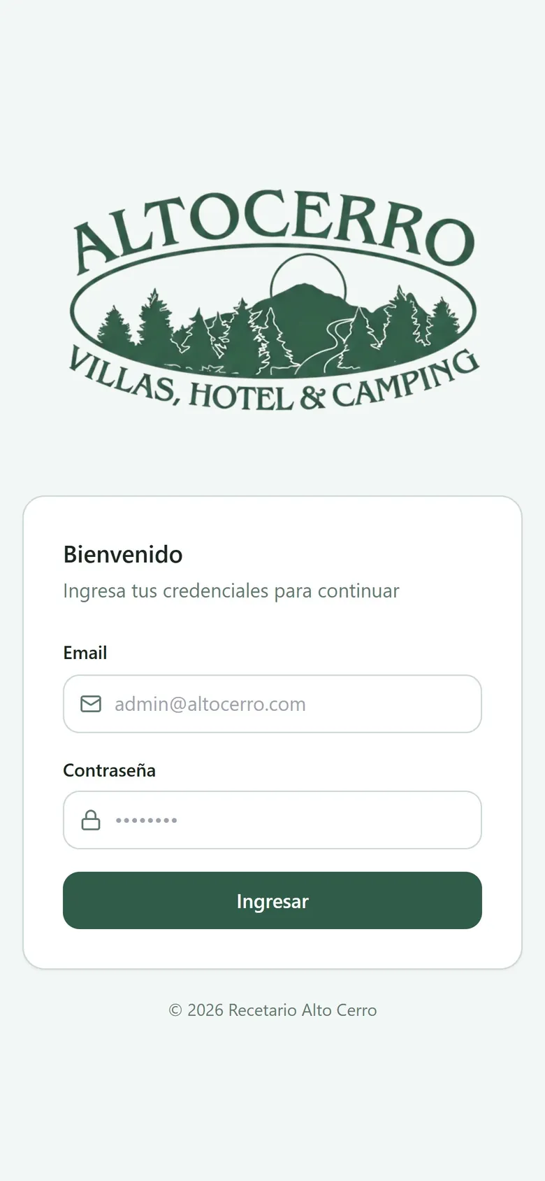 Recetario Altocerro en móvil