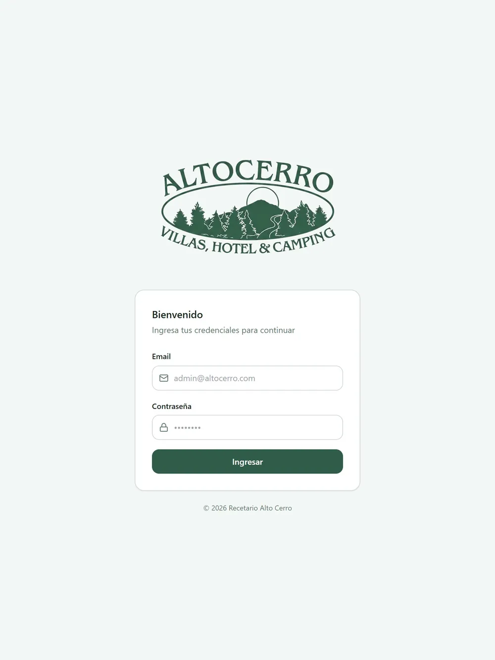 Recetario Altocerro en tablet