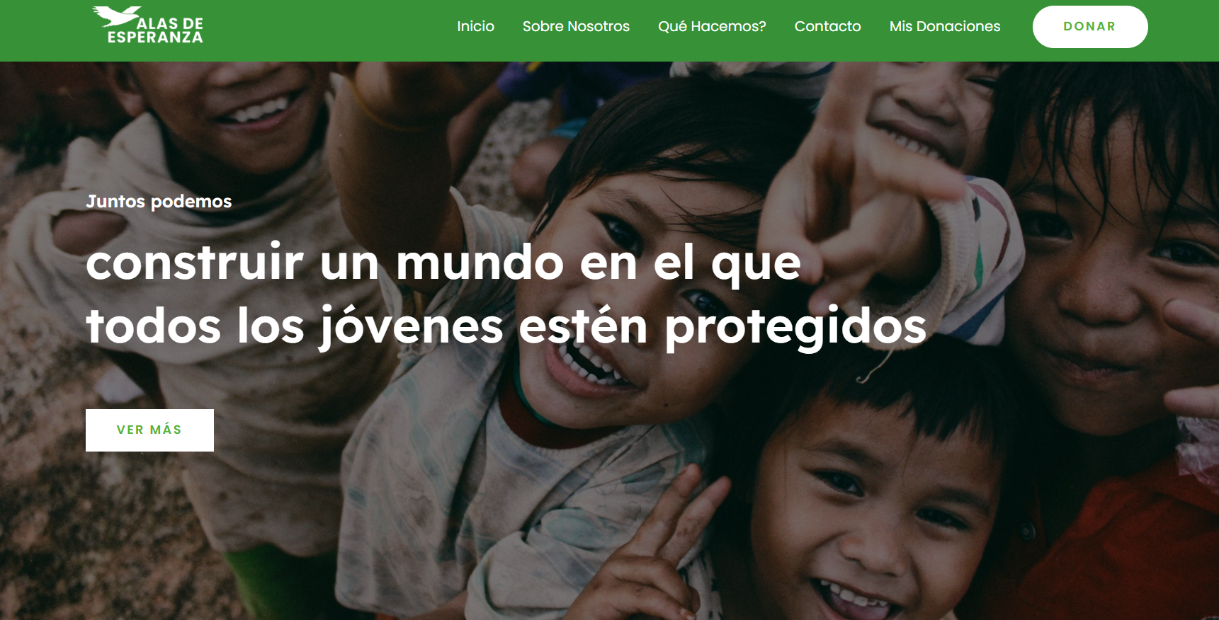 Portal de donaciones para una Fundación de Niños